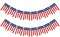 American String Flag Banner 4th of July Decorations Patriotic Red White Blue Stars and Stripes Bunting, USA Flag Garland for Labor Veterans Day, American Independence Day Decorations